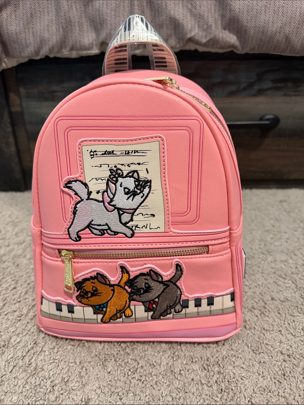 Loungefly Pink Piano Kitties Mini Backpack